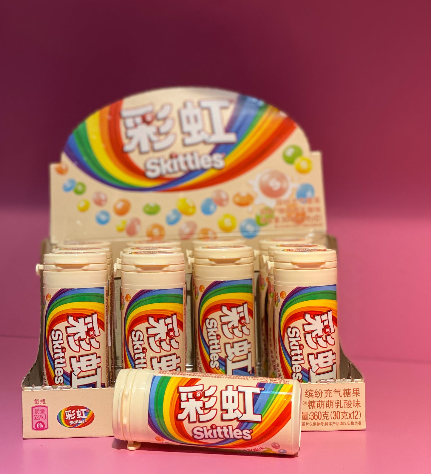 Skittles Candy bottle lactic acid