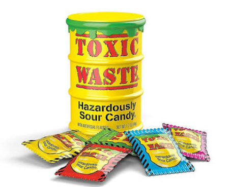 Toxic Waste Sour Candy Yellow