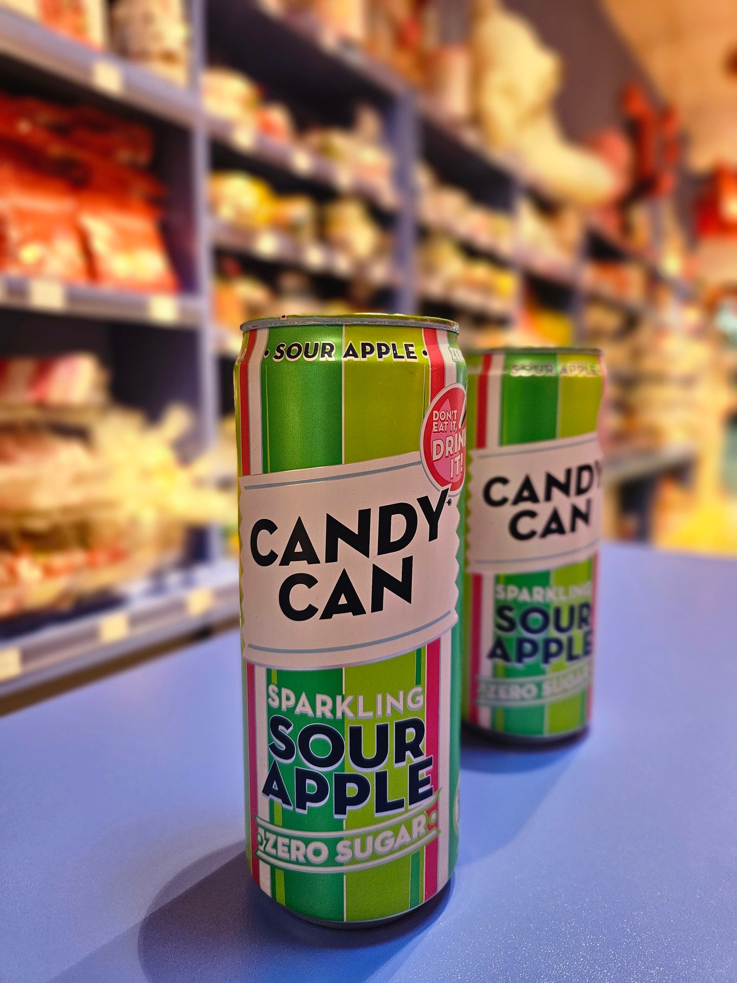 Candy can sour apple drink