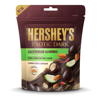 Hershey's exotic dark / Californian almonds seasoned with guava & Mexican chilli flavour