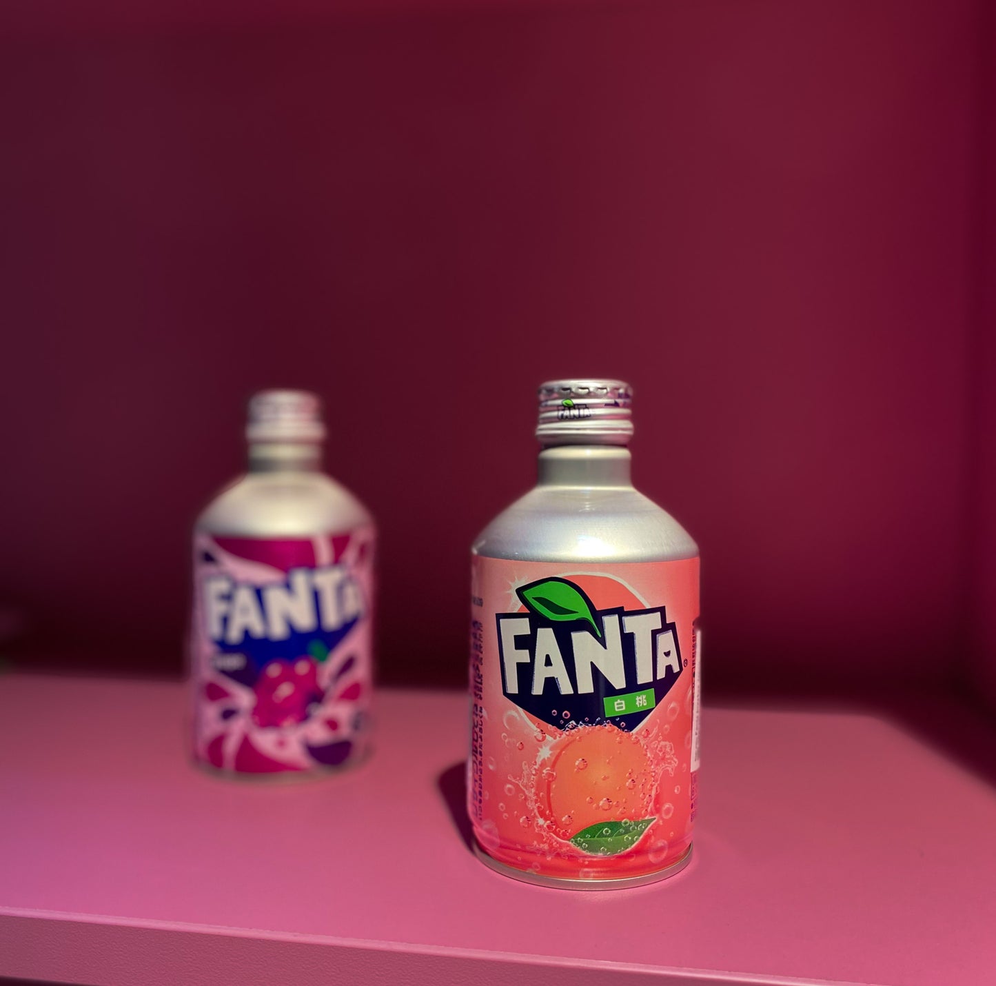Fanta White peach metal bottle