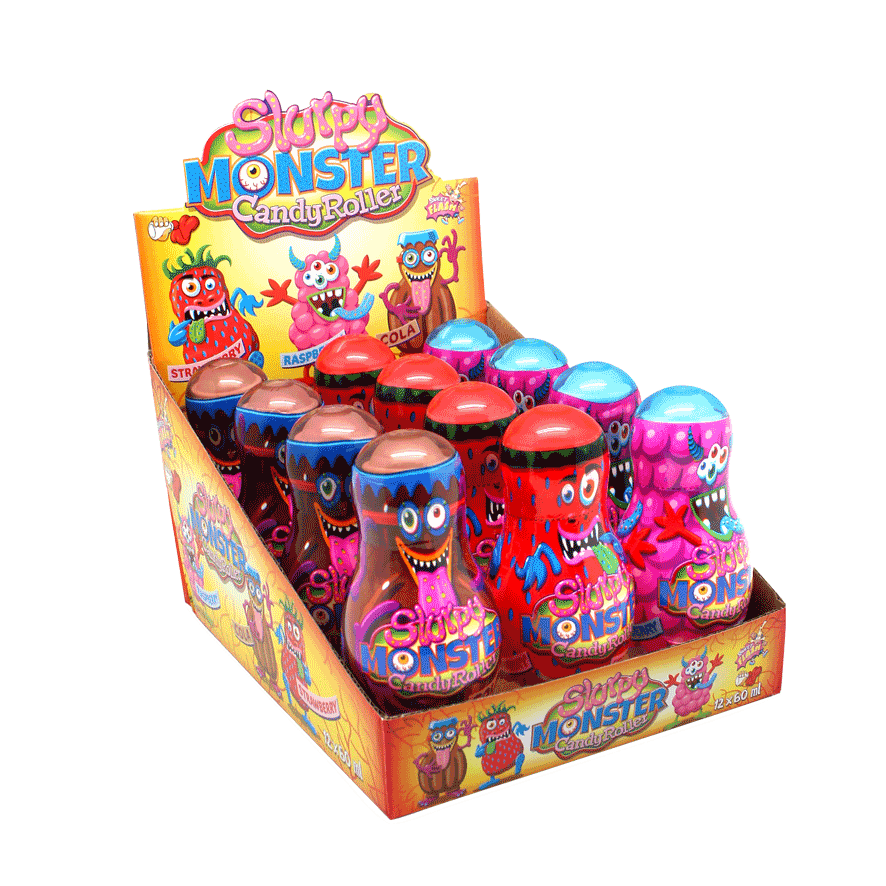 Slurpy monster candy roller