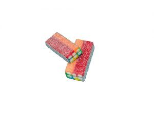 Sugared rainbow bricks