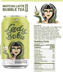 Lady Boba Matcha Latte bubble tea