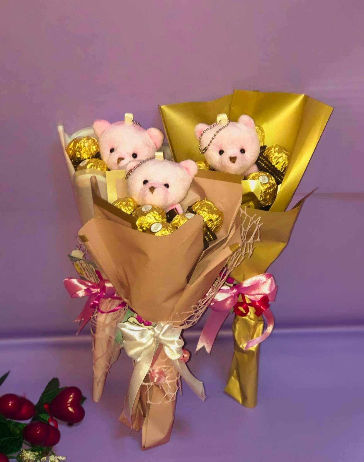 Mini buket Teddy bear